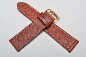 Pasek Bros 8800, Skóra bycza, Jasny Brązowy, 22mm