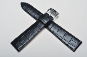 Pasek Bros 8435, Skóra naturalna, Czarny, 18mm