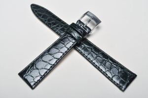 Pasek Bros 8469, Skóra naturalna, Zielony, 18mm