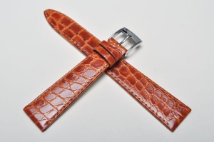 Pasek Bros 8469, Skóra naturalna, Brązowy, 18mm