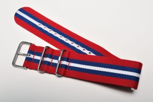 Pasek Campagnolo 330099 Nato, Nylonowy, Czerwono-granatowo-biały, 24mm