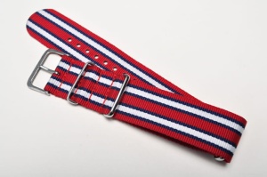 Pasek Campagnolo 330099 Nato, Nylonowy, Czerwono-granatowo-biały, 24mm