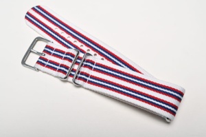 Pasek Campagnolo 330099 Nato, Nylonowy, Biało-czerwono-granatowy, 24mm