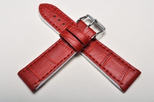 Pasek Campagnolo 002110, Skórzany, Czerwono-biały, 22mm
