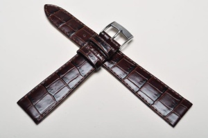 Pasek Bros 8449, Skóra naturalna, Ciemny brąz, 19mm