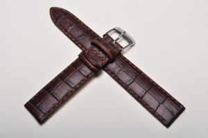 Pasek Bros 8435, Skóra naturalna, Brązowy, 15mm