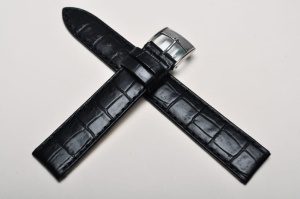 Pasek Bros 8435, Skóra naturalna, Czarny, 17mm