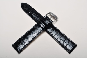 Pasek Bros 8473, Skóra naturalna, Czarny, 17mm