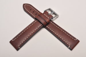 Pasek Stailer Aviator Liberty 5192, Skórzany, Ciemny brąz, 20mm