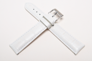 Pasek Stailer 2040, Skórzany, Biały, 18mm