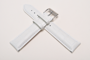 Pasek Stailer 2040, Skórzany, Biały, 20mm