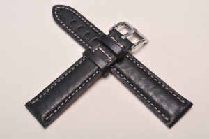 Pasek Fluco Casablanca 130, Skórzany, Czarny, 20mm