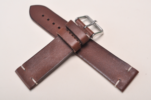 Pasek Bros 8767, Skóra naturalna, Ciemny brąz, 20mm