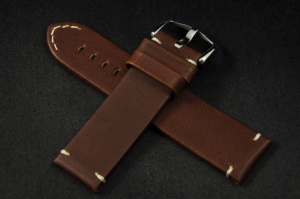 Pasek Hirsch Ranger, Skórzany, Brązowy, 24mm