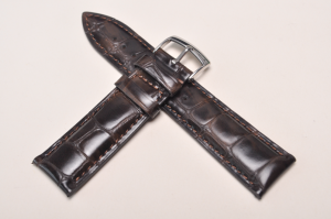 Pasek Campagnolo 002310, Wzór aligatora, Ciemny brąz, 22mm