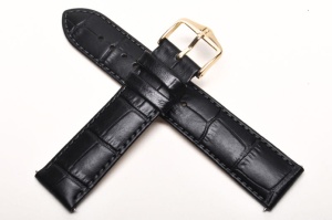 Pasek do zegarka Hirsch Duke, Skórzany, Czarny, 19mm, M