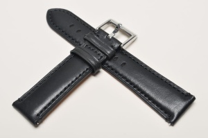 Pasek Stailer 6061, Skórzany, Czarny, 22mm