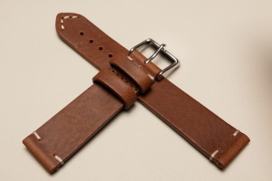 Pasek Bros 8778C, Skóra naturalna, Brązowy, 20mm