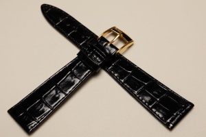 Pasek Bros 8449, Skóra naturalna, Czarny, 20mm