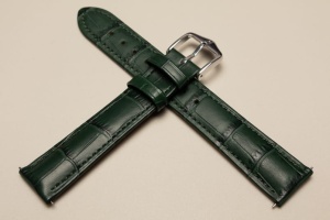 Pasek do zegarka Hirsch Duke, Skórzany, Zielony, 18mm