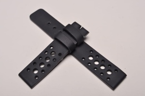 Pasek Skórzany Vintage, Czarny, Tropic, Gładki, 20mm