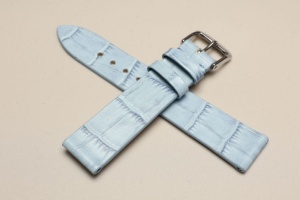 Pasek Happel Charleston,  Skórzany, Błekitny, 18mm, S