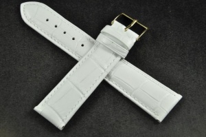 Pasek Condor 613, Skórzany, Biały, 20mm