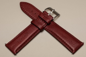 Pasek Classic,  Skóra naturalna, Bordowy, 20mm