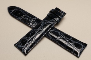 Pasek do zegarka Longines, Skórzany, Granatowy, 20mm