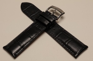 Pasek Stailer Classic 6101, Skórzany, Czarny, 22mm