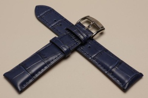 Pasek Stailer Classic 6107A, Skórzany, Granatowy, 22mm