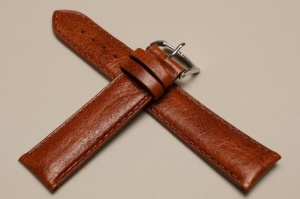 Pasek Bros 8813, Skóra naturalna, Brązowy, 20mm