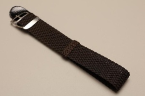 Pasek Perlon, Ciemny brąz, 18mm