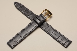 Pasek Bros 8435, Skóra naturalna, Szary, 12mm