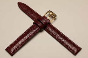 Pasek Bros 8805, Skóra naturalna, Bordowy, 12mm