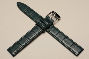 Pasek Bros 8435, Skóra naturalna, Zielony, 12mm