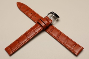 Pasek Bros 8435, Skóra naturalna, Brązowy, 12mm