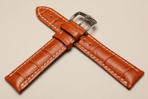 Pasek Hirsch Modena, Skórzany, Brązowy, 20mm