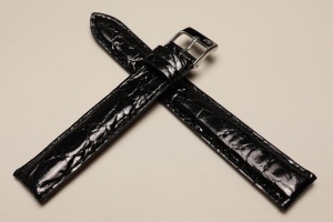 Pasek Campagnolo 609060, Skóra z krokodyla, Czarny, 18mm, XL