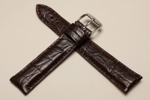 Pasek Campagnolo 609910, Skóra z krokodyla, Brązowy, 18mm