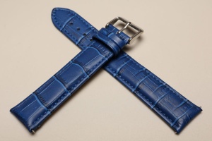 Pasek Skórzany, Niebieski, 22mm XL