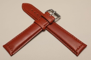 Pasek Skórzany, Brązowy kasztanowy, 22mm, XL