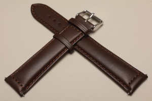 Pasek Skórzany, Brązowy ciemny, 22mm, XL
