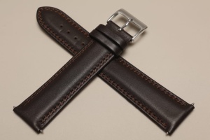 Pasek Skórzany, Brązowy ciemny, 22mm, XL