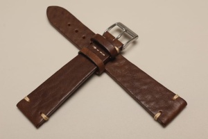 Pasek Fluco Hunter 107M, Vintage, Skórzany, Ciemny brąz, 20mm