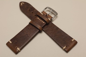 Pasek Fluco Hunter 107M, Vintage, Skórzany, Oliwkowy, 22mm