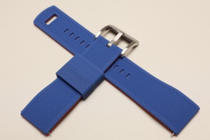 Pasek Silikonowy, Niebiesko- Czerwony, 22mm