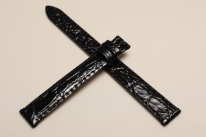 Pasek do zegarka Longines La Grande Classique, Skórzany, Czarny, 12mm