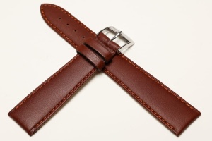 Pasek Bros 8541, Skóra naturalna, Brązowy, 18mm