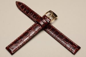 Pasek Bros 8473, Skóra naturalna, Brązowy, 12mm